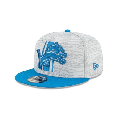 Blue Detroit Lions Hat - New Era NFL Official NFL Training 9FIFTY Snapback Caps USA5948120